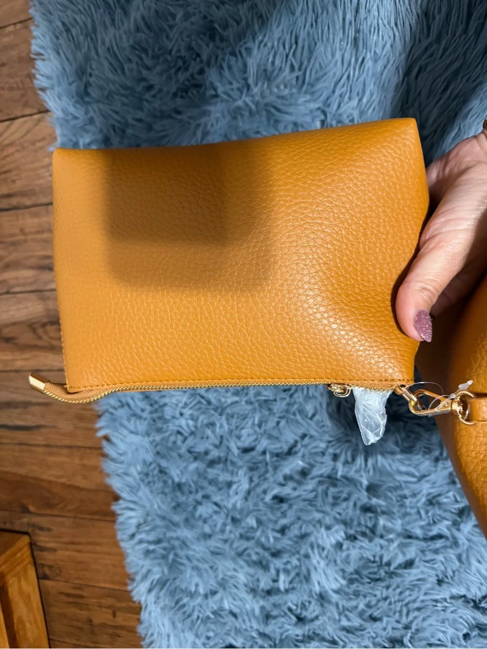 Women’s Shoulder Bag in Mustard Yellow - Sleek Pebbled Leather Tote